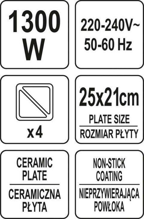 OPIEKACZ 1300W, CERAMICZNA PŁYTA