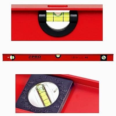 POZIOMICA H CZERWONA KĄTOMIERZ 100CM