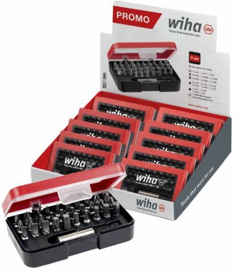 ZESTAW BITÓW + UCHWYT MAGNETYCZNY W KASECIE, 31CZ.