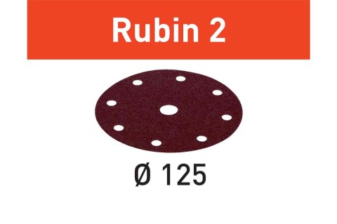 KRĄŻKI ŚCIERNE RUBIN2 STF D125/8 P80 RU2/50