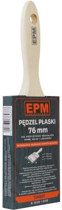 PĘDZEL ANGIELSKI PŁASKI TIMBER 76MM 3''