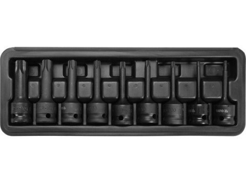 ZESTAW UDAROWYCH KLUCZY TRZPIENIOWYCH 1/2'' TORX 9 SZT