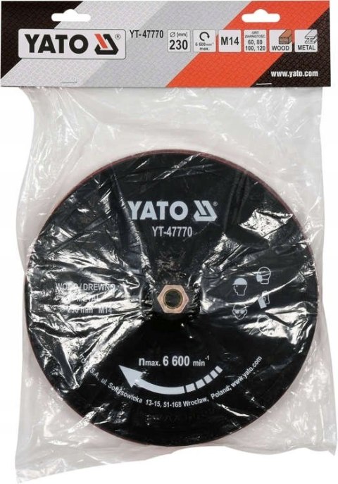 TARCZA Z RZEPEM 230MM M14 + AKCESORIA