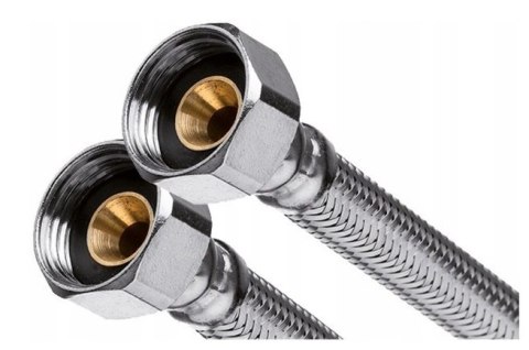 WĘŻYK W OPLOCIE ZE STALI NIERDZ 50CM 3/4*3/4