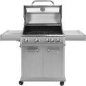 GRILL GAZOWY 4+1 STAL NIERDZEWNA 14.2KW, Z SZYBĄ