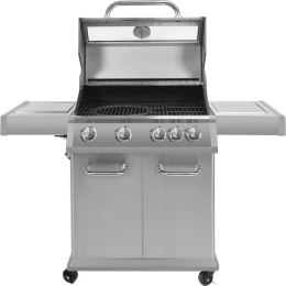 GRILL GAZOWY 4+1 STAL NIERDZEWNA 14.2KW, Z SZYBĄ